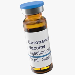3D coronavirus vaccine vial 15ml