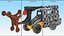 3D OMC Hedgehog Tree Cutter Machine model