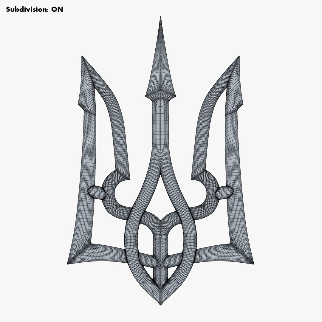 Stylized Ukrainian Tryzub M 3 3D Model - TurboSquid 1909048