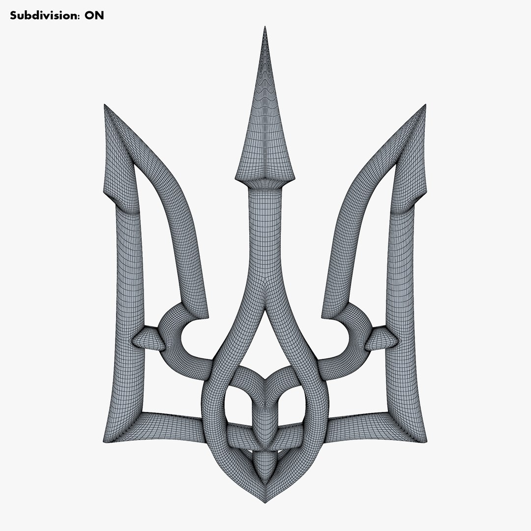 Stylized Ukrainian Tryzub M 3 3D Model - TurboSquid 1909048
