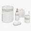 Accesorios de baño blanco mosaico de onda