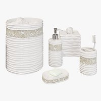Wave Mosaic White Bath Accessories