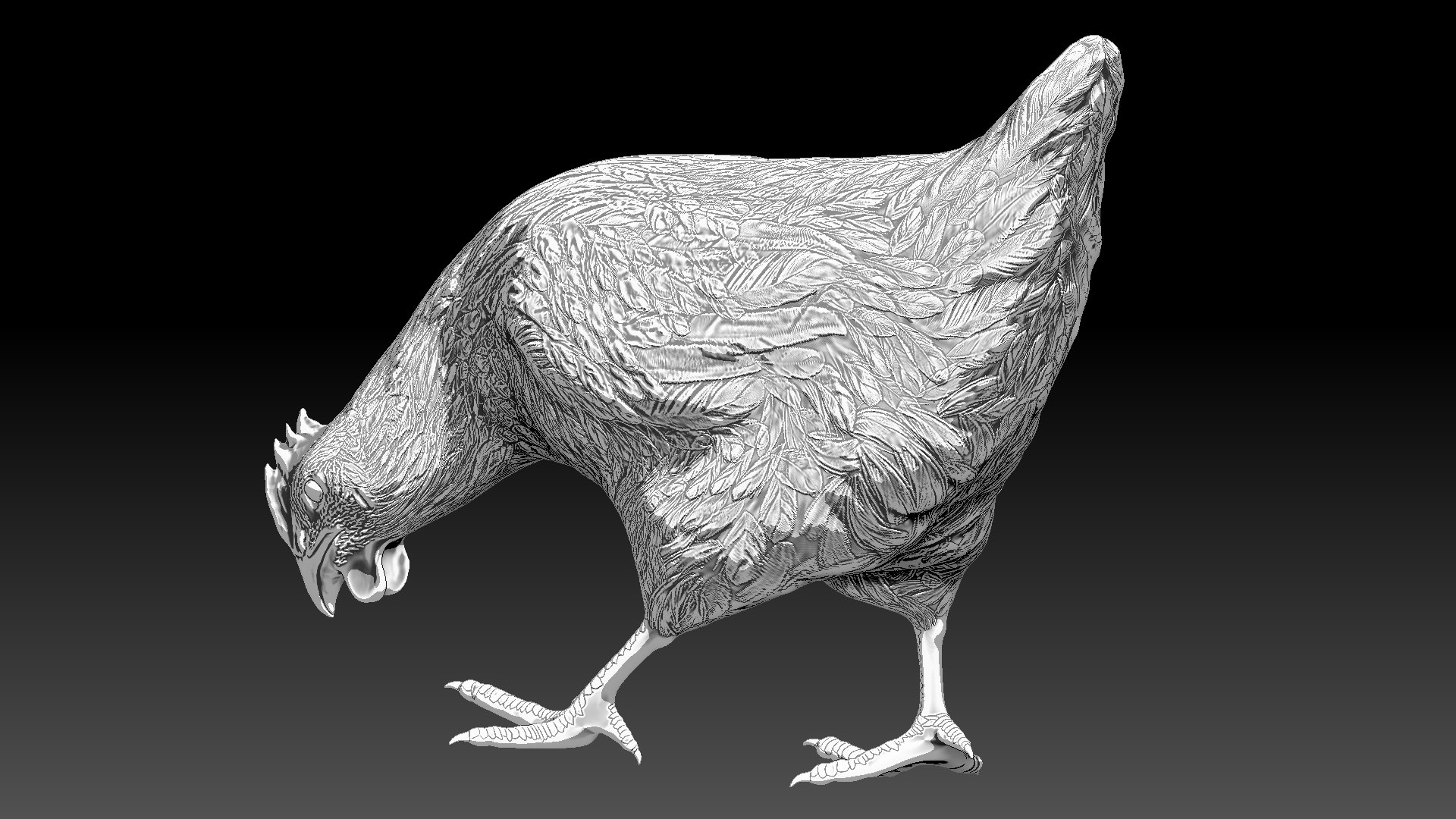 Chicken For 3d Printing 3D Model - TurboSquid 2171098