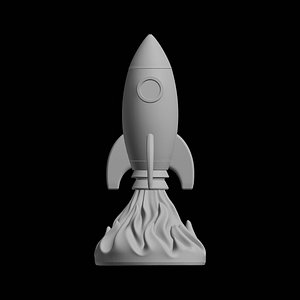 3D Rocket Launch Sculpture 3D Print Model Home Decor model