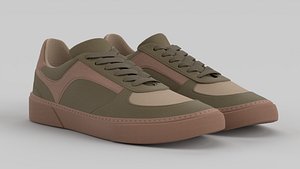 Crawler Olive Green Shoe Sneaker 3D