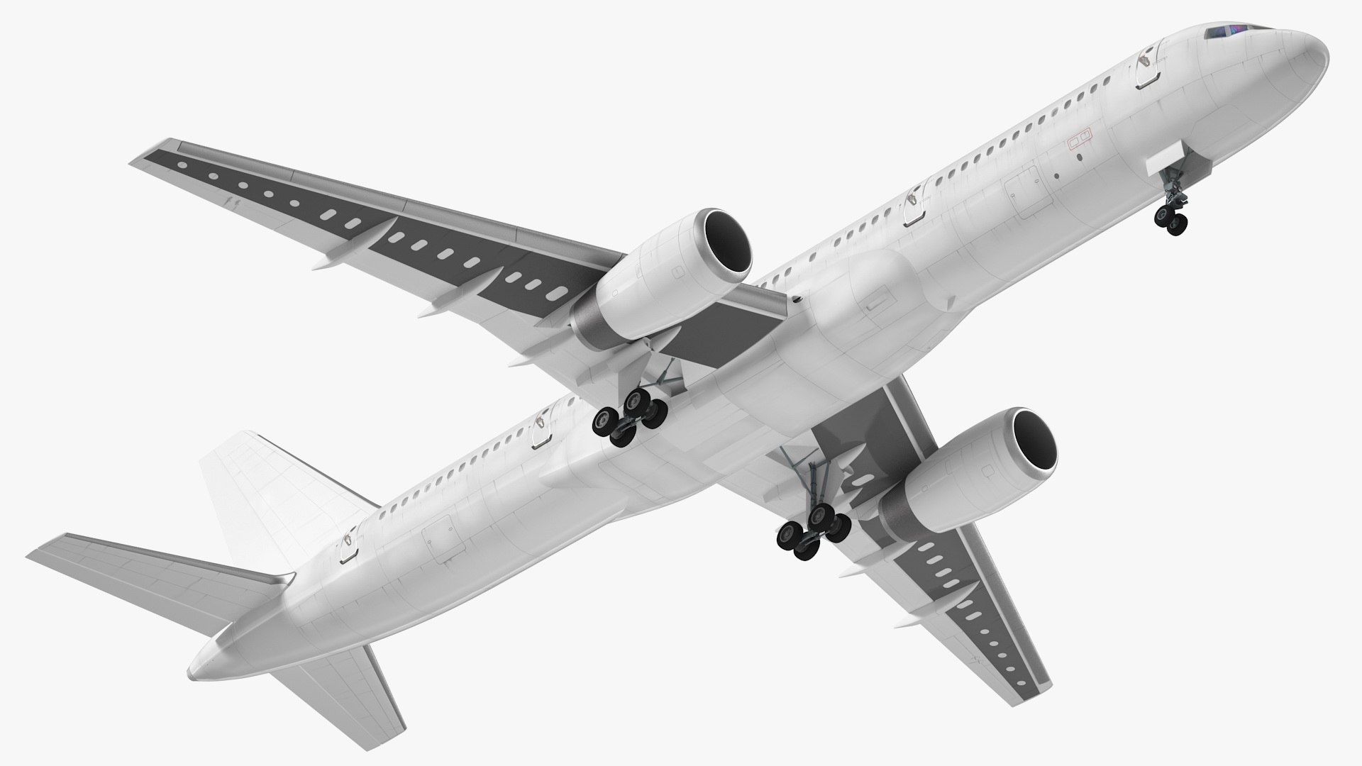 Boeing 757 200 Flight Deck Rigged 3D model preview