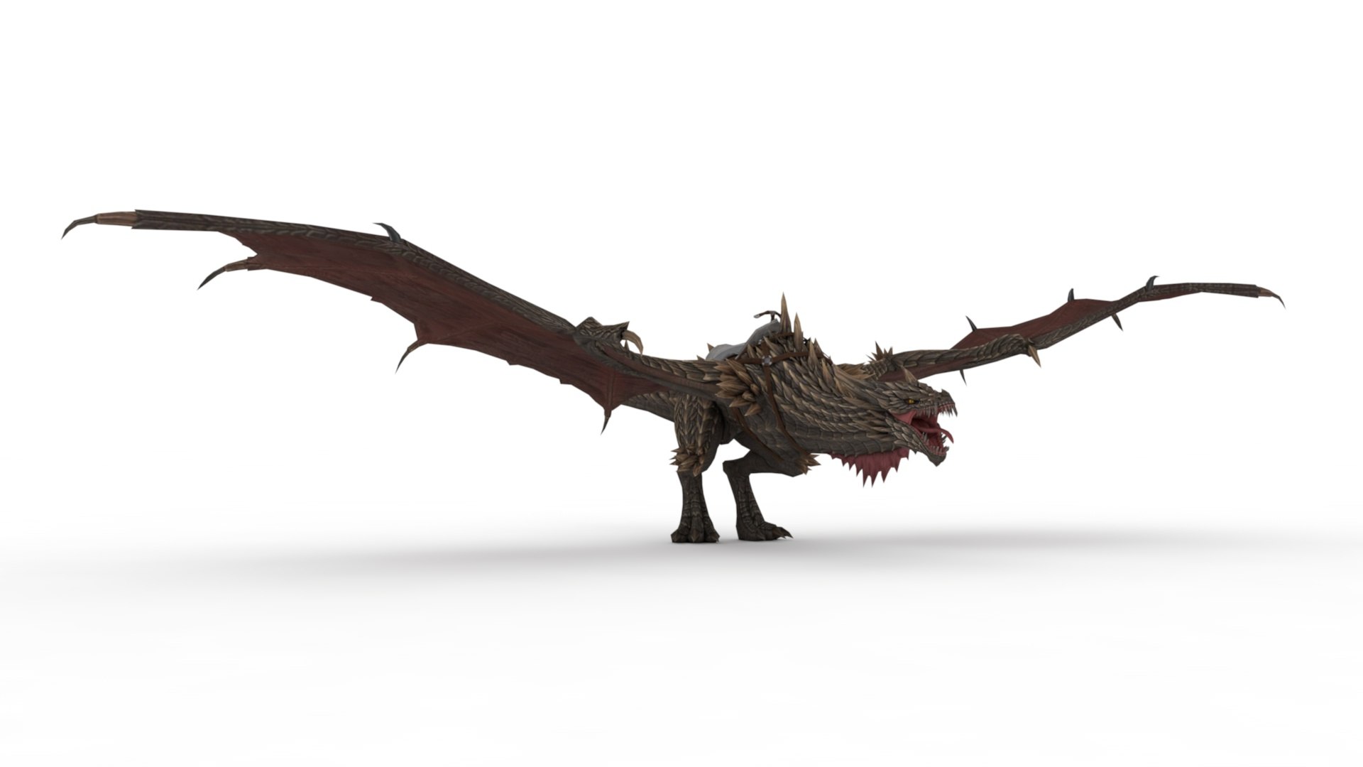 3D Model Mountain Dragon Low-poly 3D Model - TurboSquid 2152959