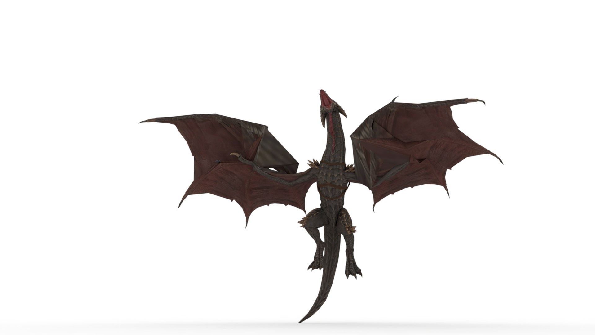 3D Model Mountain Dragon Low-poly 3D Model - TurboSquid 2152959