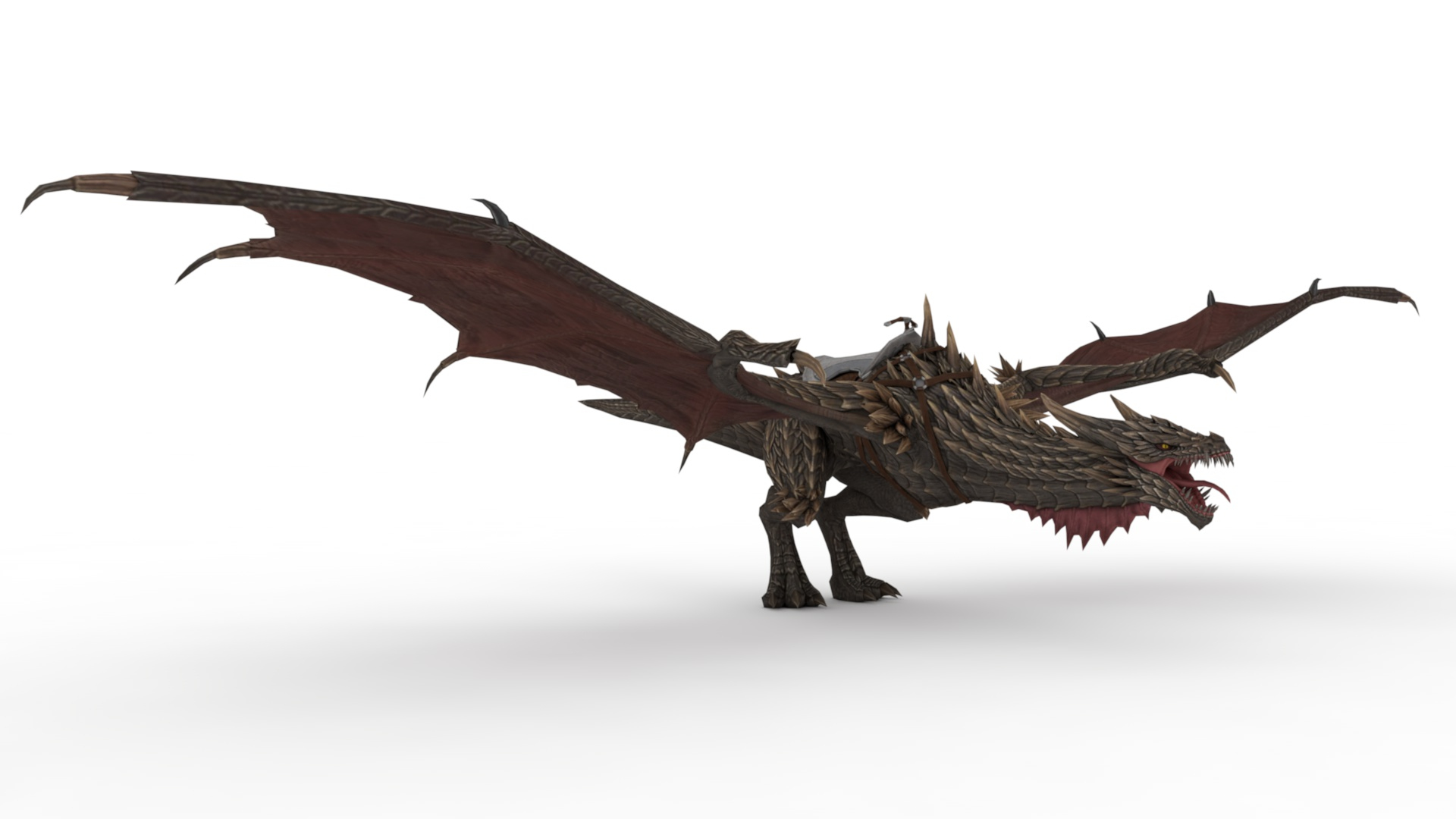 3D Model Mountain Dragon Low-poly 3D Model - TurboSquid 2152959