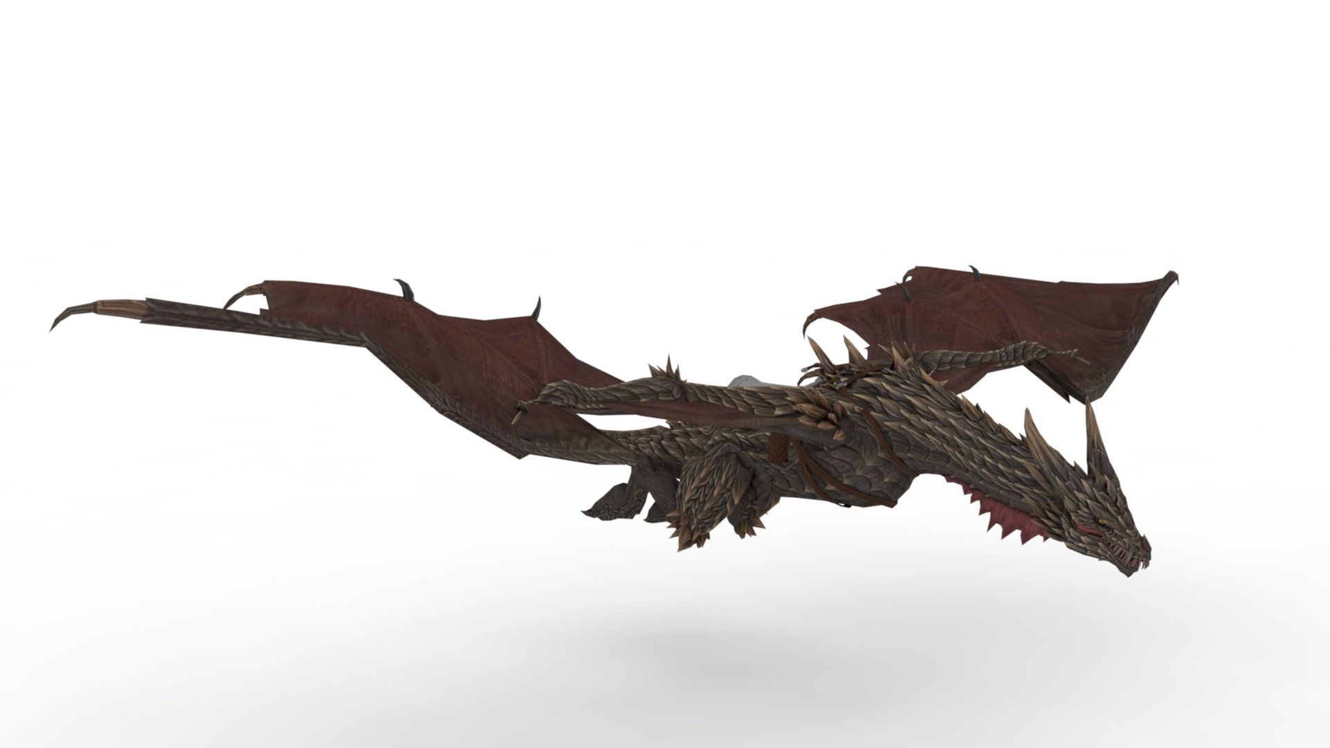 3D Model Mountain Dragon Low-poly 3D Model - TurboSquid 2152959