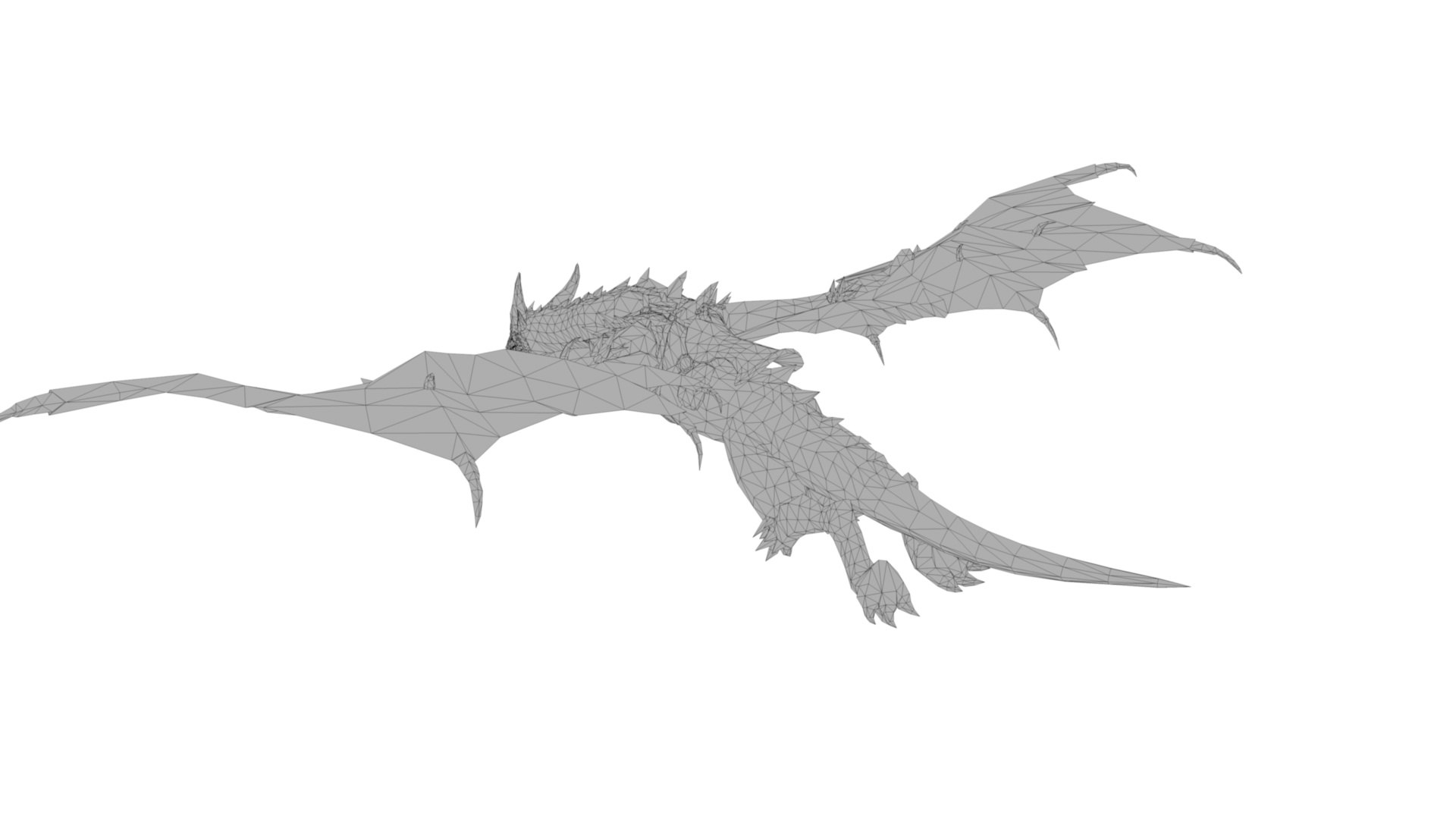 3D Model Mountain Dragon Low-poly 3D Model - TurboSquid 2152959