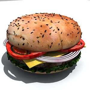 3d model hamburger burger