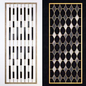 3D model mirrors set 01