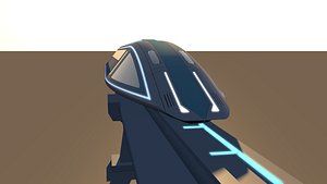 Sci Fi Monorail Train 3D model