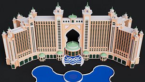 3D Atlantis Palm Hotel Dubai United Emirates Arab Landmark Monument