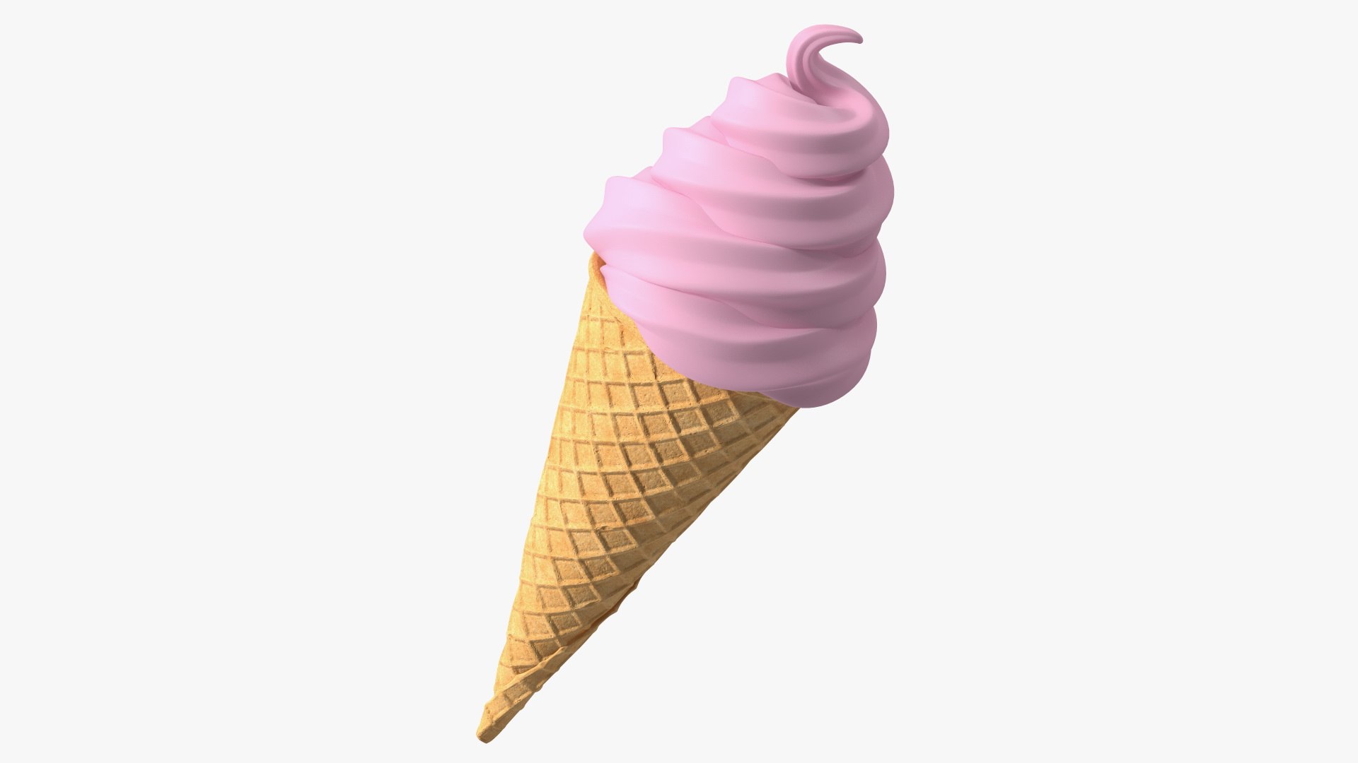 Ice Cream Cone Rose 3D model preview