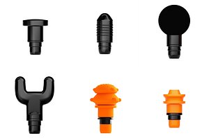 Muscle Massager Gun with attachments 3D model