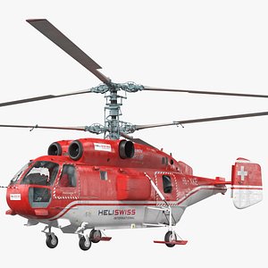 卡莫夫KA-32消防直升机操纵3D模型