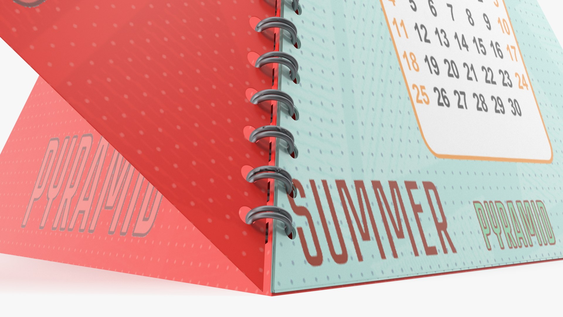 3D Pyramid Table Spiral Calendar Mockup model - TurboSquid 2054587