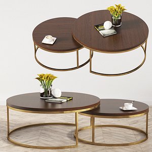 3D kanta nested coffee tables model
