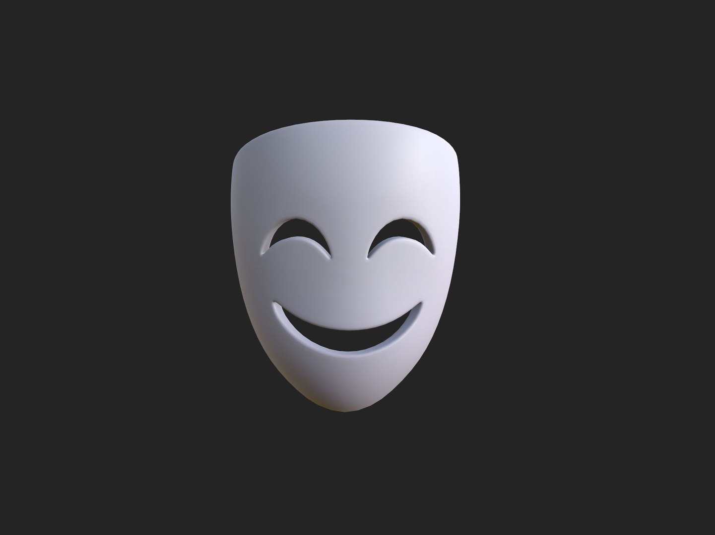 3D Smile Mask https://p.turbosquid.com/ts-thumb/kD/zl9o8b/wf/xx_145858x/jpg/1735117644/1920x1080/fit_q87/573c41ef647576af73b42a208895574d82645415/xx_145858x.jpg