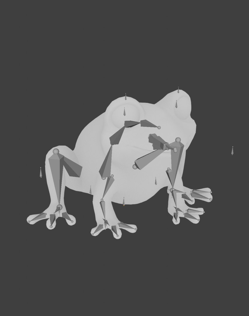 Cartoon Frog Base Mesh with Facial Expressions and 12 Animations 3D ...