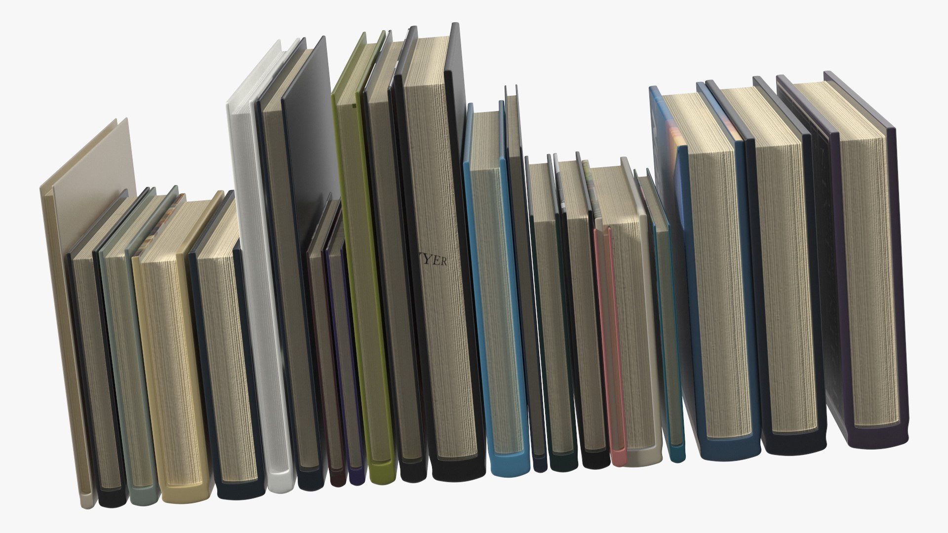 3D Model Books For Bookshelf - TurboSquid 2320974