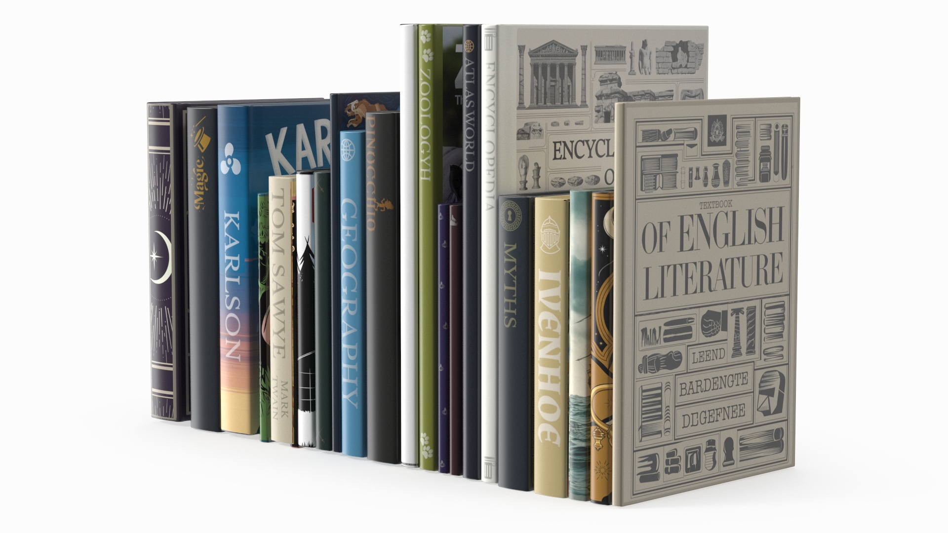 3D Model Books For Bookshelf - TurboSquid 2320974