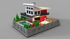 lego villa 3D model
