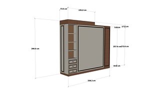 Modern TV Wall Unit Cabinet with Drawers Stylish Living Room 3D model