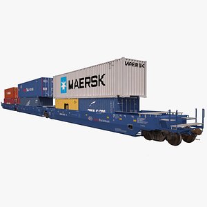 Railroad Double Stack Car S635 PACER