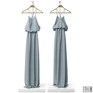 woman dress hanger 3d model