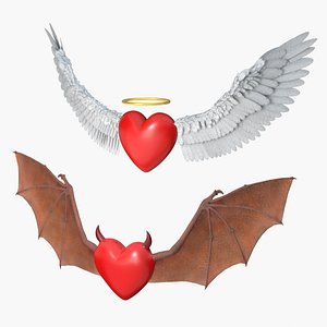 Bad and Good Winged Heart Bundle - Rigged