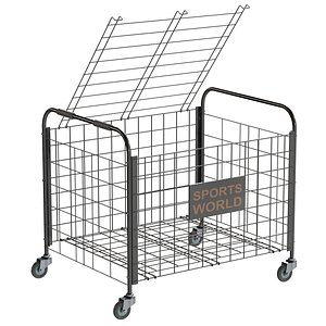 Metal ball storage black empty 3D model