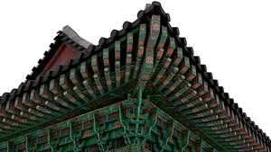 3D Korean Traditional Building Hanok Palace 04 for Blender