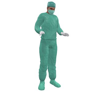 3d rigged surgeon model