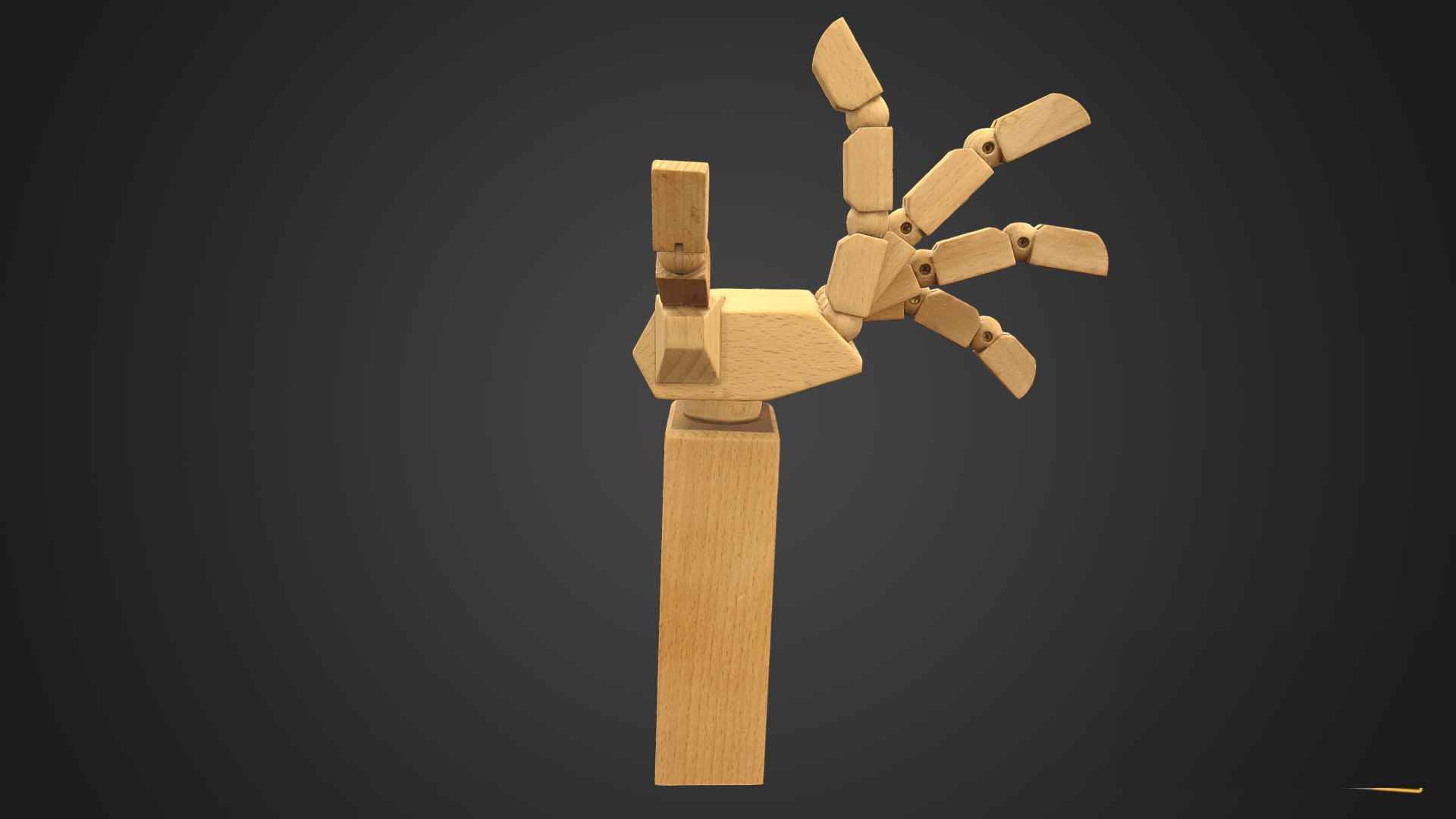 Jelimate Natural Wood Color Wooden Hand Mannequin With/Without Base,Female Mannequin Hand for Bag Ring Sunglasses Hat Display,Jewelry Display Hand Model