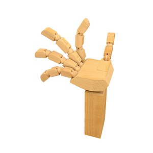 Wooden Hand Mannequin Accessory 3D model