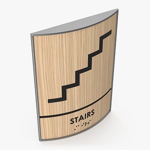 3D model Stairs Braille Sign