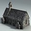 3d model of medieval gravejard set