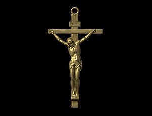 3D jesus cross printing pendant