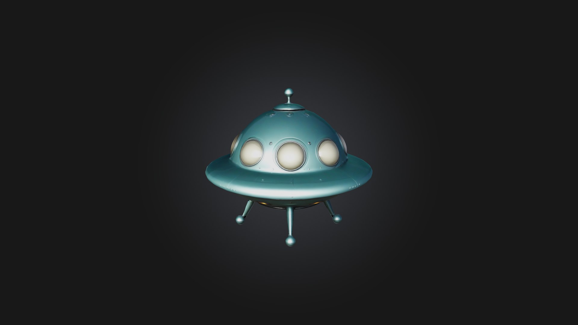 Cartoon Flying Saucer Model - TurboSquid 2292061