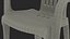 3D Plastic Chair White model