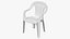 3D Plastic Chair White model