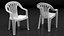 3D Plastic Chair White model