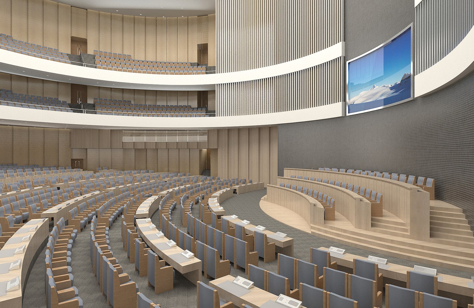 Conference Hall Auditorium 01 Model - TurboSquid 2220233