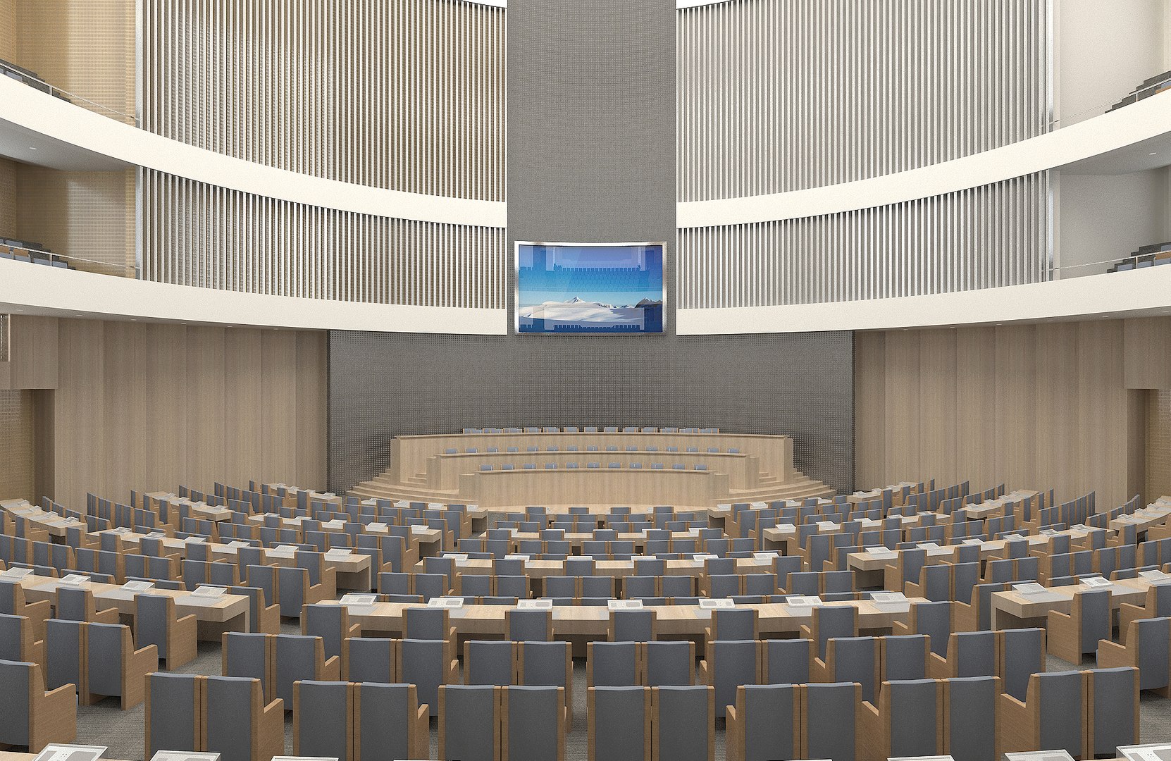 Conference Hall Auditorium 01 Model - TurboSquid 2220233