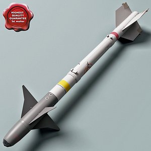 aircraft missile aim-9m sidewinder 3d model