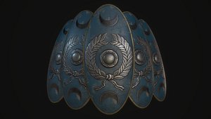 3D roman shield model
