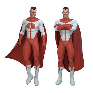 Omni-Man 3D model rigged Blender